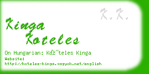 kinga koteles business card